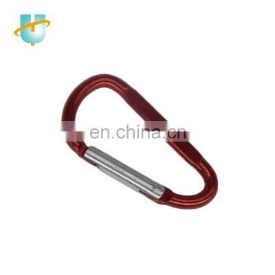 High Quality Aluminum D Shape Key Ring Custom Logo Snap Hook Carabiner