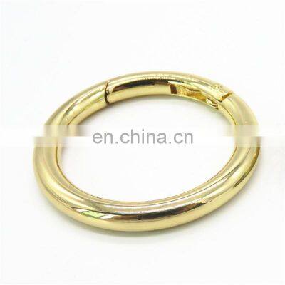 Manufacture Metal Round Snap Ring Shiny Gold Spring Gate O Ring for Handbag photo-4