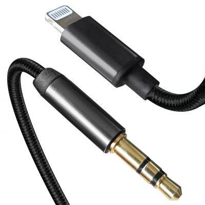 High quality car aux stereo adapter MFi  lightning to 3.5mm jack audio cable for Apple iPhone 8/X/11/12/13