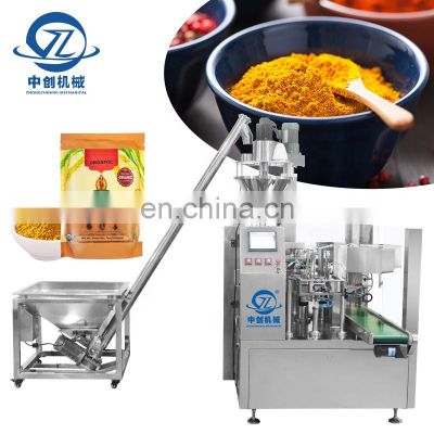 OEM Premade Bag Rotary Packaging Machines Filling Seasoning Curry Powder Ziplock Bag Doypack Packing Machine Maquina De Envasado