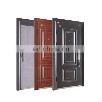 New design exterior steel security iron doors with frames and bulletproof glass door of grand front doors