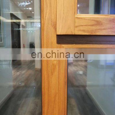 Usa Swing Open Style And Aluminium Frame Wood Window With Triple Tempered Glazed photo-3