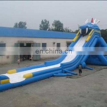 Hot sale commerical amazing large giant inflatable water slide with pool