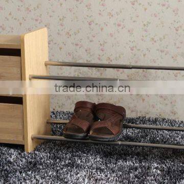 Folding Shoe Rack with 2 Storage Drawers