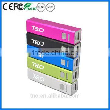 Custom 2600mah power bank for cell phone