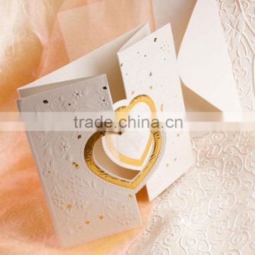 China Manufacturer Latest Luxurious wedding card greeting card