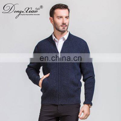 Best Selling Products Men Winter Dark Grey Cashmere Zipper Cardigan Sweaters