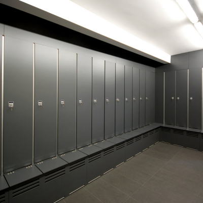 solid color 12mm hpl waterproof locker/export Europe customized locker