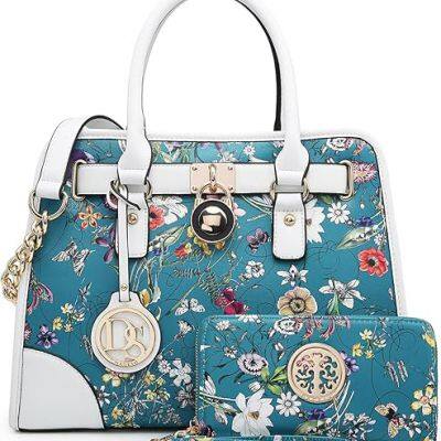 Women Handbags Top Handle Satchel Purse Shoulder Bag Hobo Bag Work Bag Set 2pcs