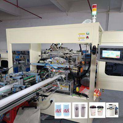 Fully Automatic Curved Serigraphy Printer Plastic Paper Cup Printing Multicolor Screen Printing Machine photo-2