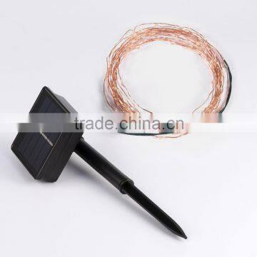 Outdoor Solar Powered LED String Lights Waterproof Copper Wire Lights for Garden Party 800mA Capacity photo-3