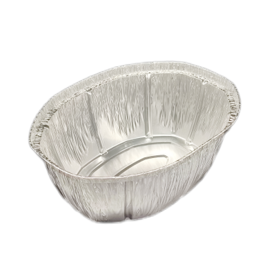 Extra Deep 2350ml Oval Foil Tray Disposable Food Container for Cooking Grilling and Storage