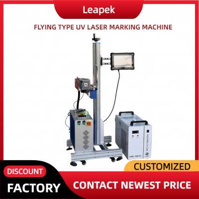 Online Wholesale Production Line Leather Rubber Acrylic Fabric Flying Uv Co2 Fiber Laser Printer Engraving Marking Machine