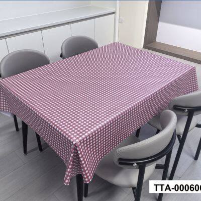 Hot Sellong 2026 Plaid Decorative Home Kitchen Tablecloth Liquid Repellent and Stain Resistant Plastic Table Cloth photo-2