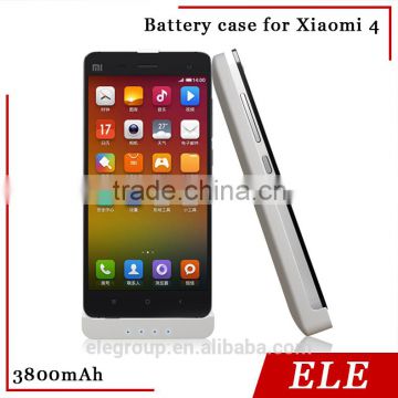 Portable 3800 mAh power bank case for Xiaomi 4 factory direct CE FCC ROHS