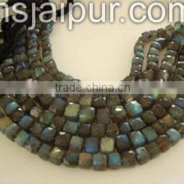 Wholesale Labradorite Faceted Cube Beads In Bulk