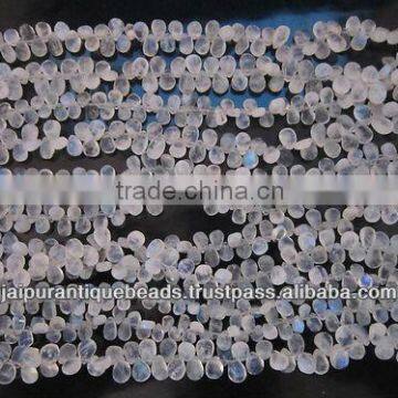 MOONSTONE ALMOND BEADS GEMSTONE