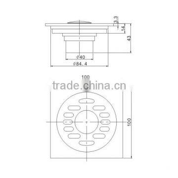 Favorable Price High Quality Lavatory Floor Sink Drain Waste Gate Fitting (J8008-D) photo-2