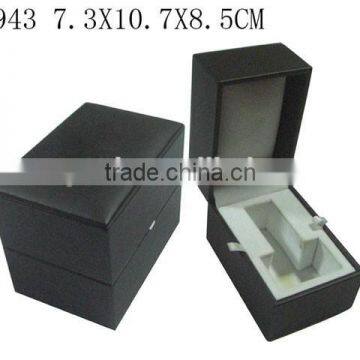 Luxury White PU Leather Wooden Perfume Gift packaging Box Velvet W943