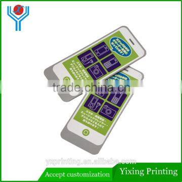New product order OEM add logo color card iphone case hangtag color card