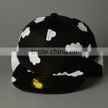 Cute Lovely Cloud Printing Flat Brim Spring Summer Boys Girls Sun Cap