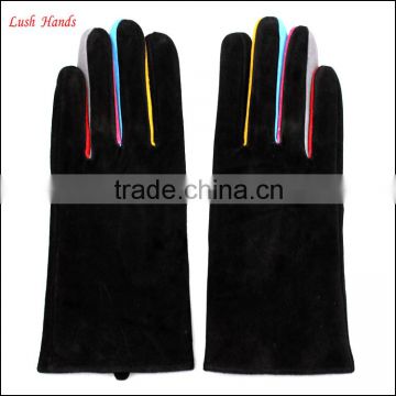 ladies new design pigsuede genuine leather glove