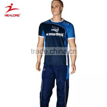 Breathable Sublimation Printing Short Sleeve O Neck Rugby Jersey Wear Shirts photo-2