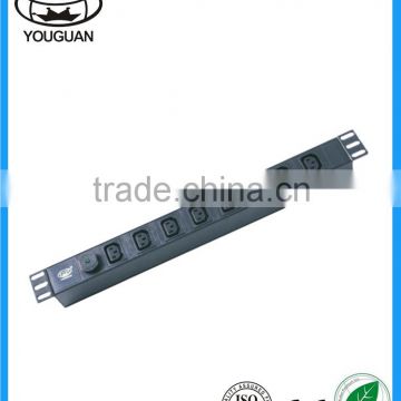 1U IEC 8 ways type Hot selling PDU Socket with indicator light