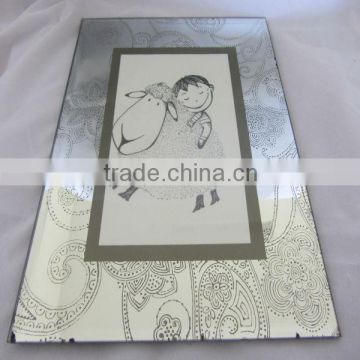 Mirror retro pattern glass photo frame is our home decor