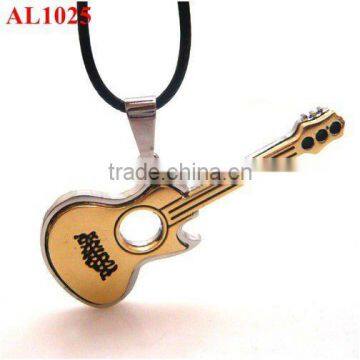 AL1025 Wholesales costume jewellery, big music charm pendant necklace clasp chain necklace