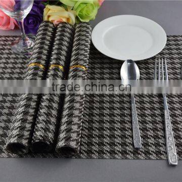 Fashion Popular Grey Grid Pvc Placemat Modern Plastic Hotel Heat Insulation Pad Napkin Dining Table Mat Coasters photo-4