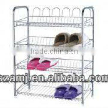 light duty 4 tiers steel wire shoes storage shelf