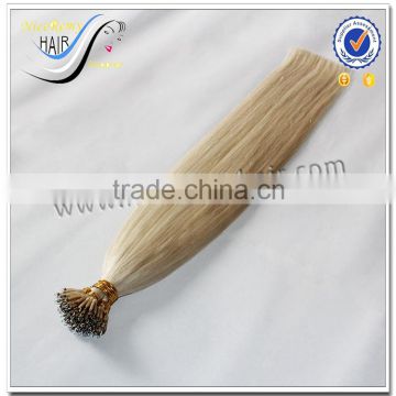 Wholesale Top quality micro ring hair extensions 100% human hair nano tip hair extension