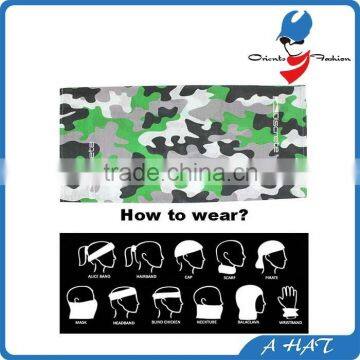 fashionable green camo printing neck tube