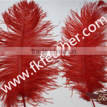 Dyed Ostrich Feather Large Red Craft Ostrich Feather Cheap Wedding Decorations