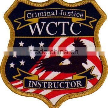 Custom good quality garment use embroidery shoulder board knot badge for uniform