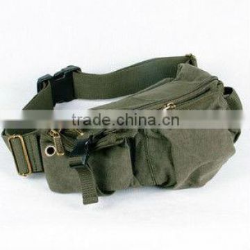 military green canvas waist bag