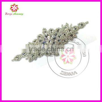 To Sew Wedding Dress Diamond Rhinestone Appliques, Embellished Beaded Applique Wholesale photo-3
