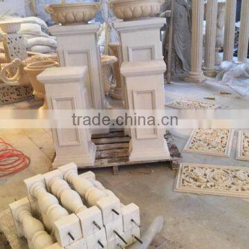 Cast stone balcony pillars