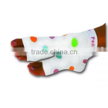 Rainbow dot jacquard custom logo OEM service ankle socks