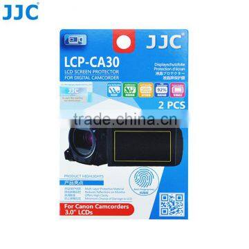 JJC 2pcs PET 3H 92%Light Transmittance LCD Guard Film Camera Display Screen Protector for CANON Camcorders 3.0'' LCDS