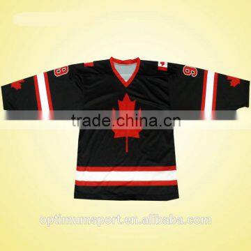 Blank 100% Polyester Knit-Air Practice ice hockey jersey