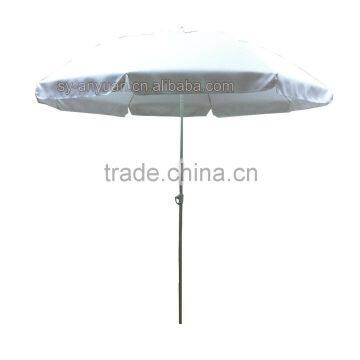 white color polyester fabric patio umbrella in light color