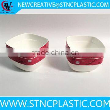 tableware square plastic bowl set 4pcs