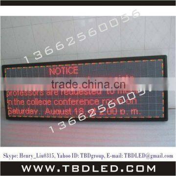 P7.62 single color indoor led message sign board display