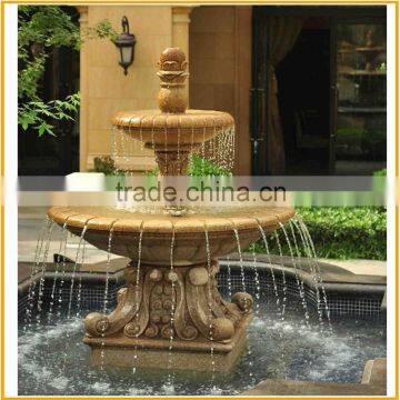 Two Layer Stone Garden Water Buddha Fountain