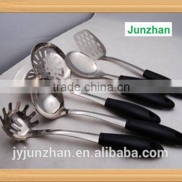 2013 New kitchen utensils stainless with ABS handle ,soft rubber handle