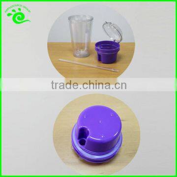 Plastic Drinking Mug With Straw And Snack Box photo-2