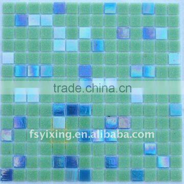 cheap square hot melt glass living room wall mosaic HM08