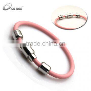 wholesale silicone bracelet magnetic clasp health bracelets with hot sale